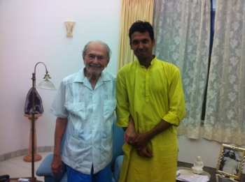 Dr. Aditya with Swami Kriyananda