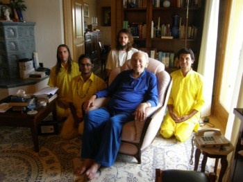Swami Kriyananda with Monks